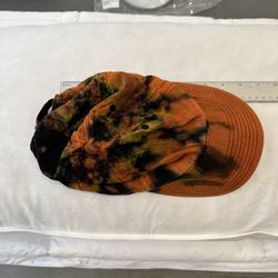 Tie Dye Baseball Cap Black And Orange