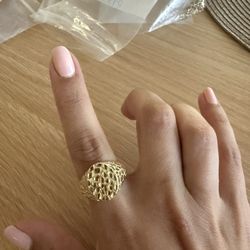New Nugget Ring 14k Solid Gold 