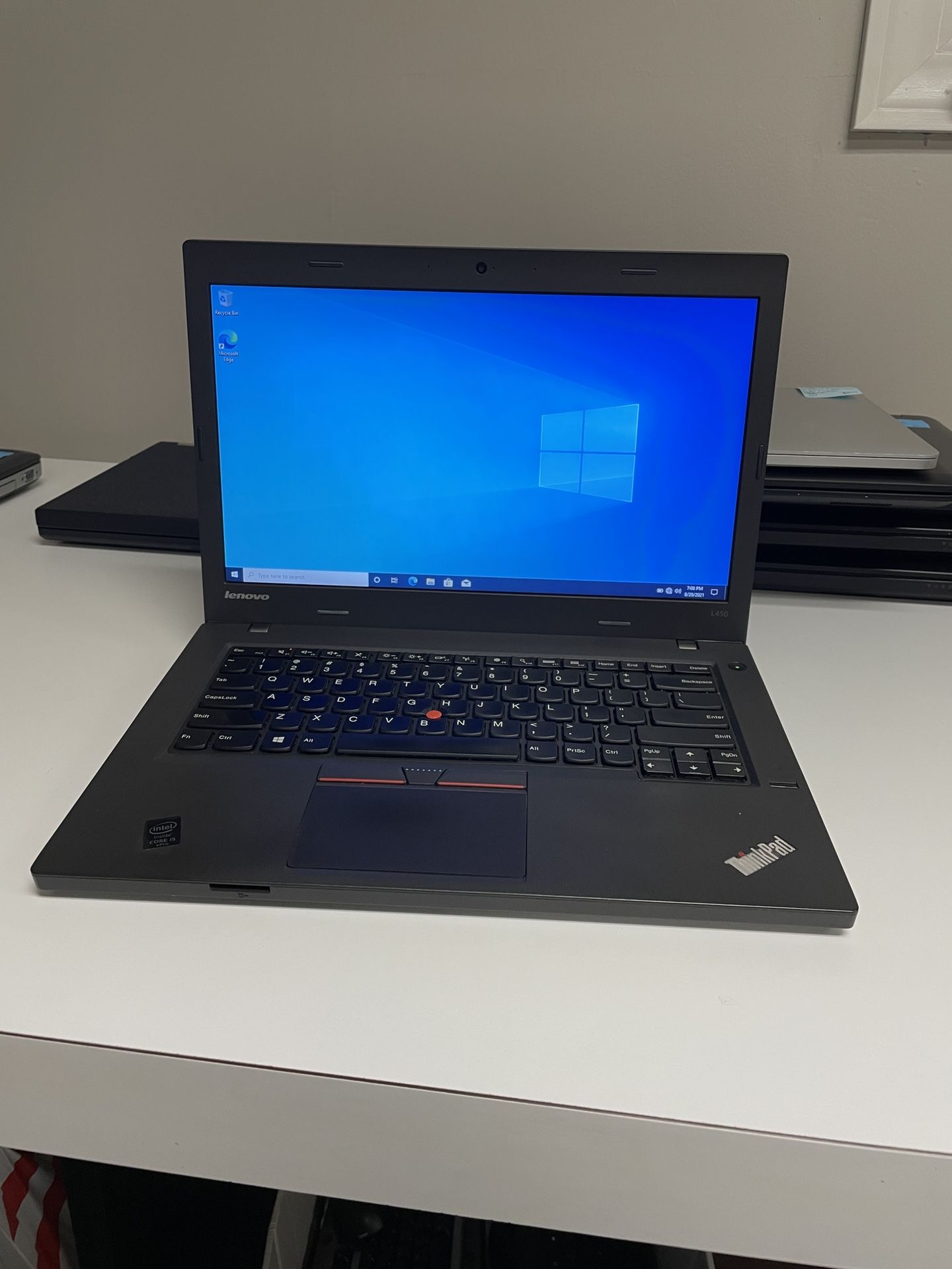 Lenovo ThinkPad L450 13” Laptop 2.50ghz Core i5-4300U 8gb RAM 256gb SSD Windows 10 Pro Webcam WiFi 
