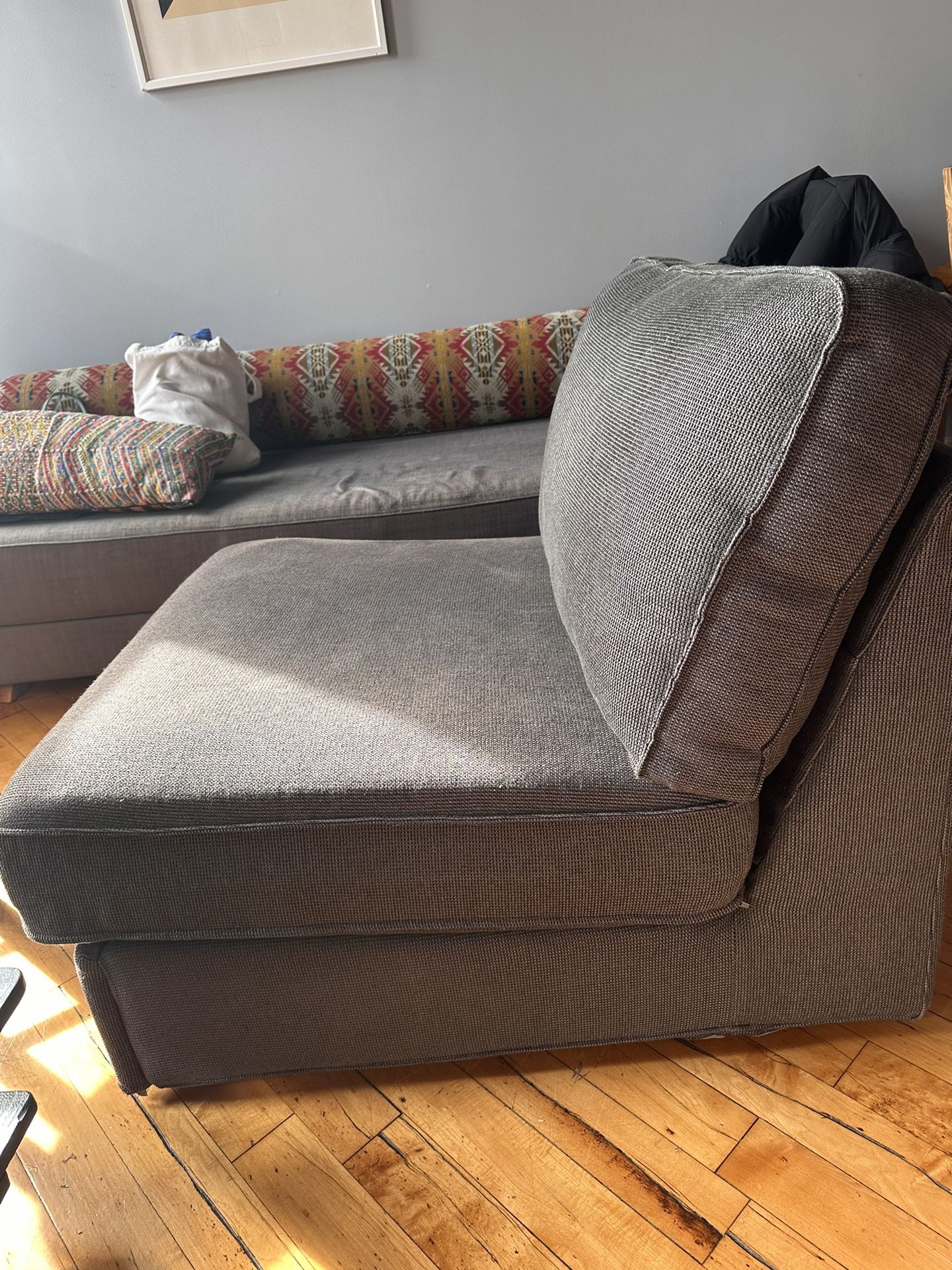 IKEA KIVIK 1-seat sleeper sofa Tresund anthracite