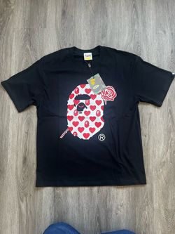 A Bathing Ape Heart pattern T-Shirt