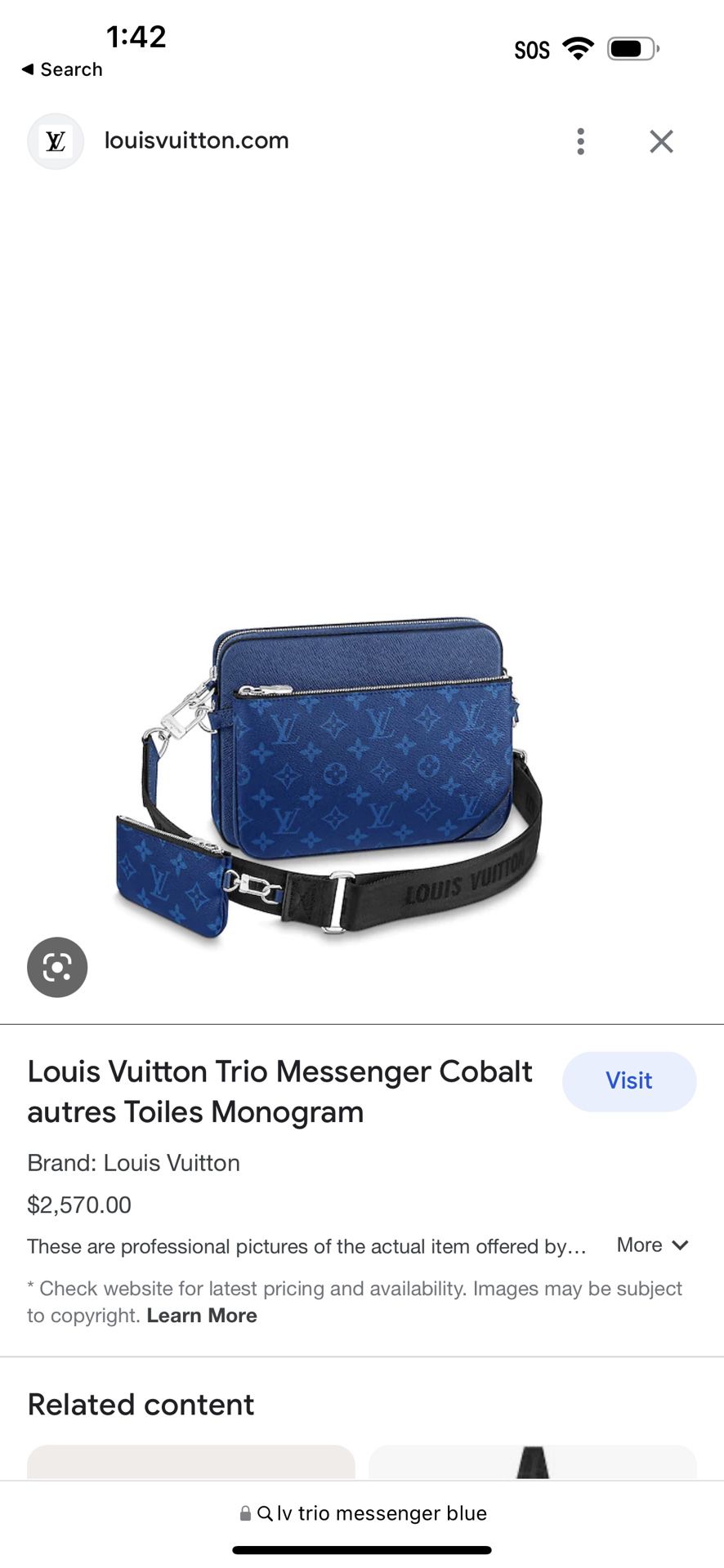 Louis Vuitton Outdoor Messenger Optic White autres Toiles Monogram