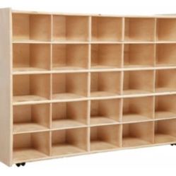 ClosetMaid  25-Cube Organizer, White & Wood Color 