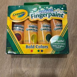 Crayola Washable Fingerpaint Bold Colors 4 Tubes