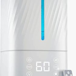 MIKO Humidifier With Cool and Warm Mist, Ultrasonic Humidifiers for Large Room & Bedroom- Water Filter, Auto Mode, No Leak Design, Sleep Mode, Built-i