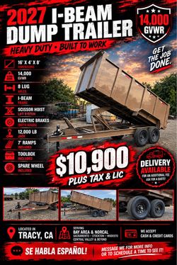 Dump Trailer 16x4x8