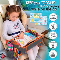 Baby Car Seat Travel Play Tray - Kids Activity Tray Table - Toddler Travel Desk