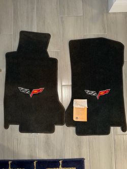 C6 Corvette Lloyd plush carpet floor mats custom black