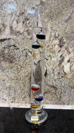 11” Galileo Glass Thermometer  5 Floating Temperature Balls