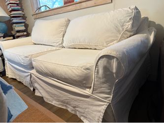 SofaUlove White couch - slip covered - clean soft
