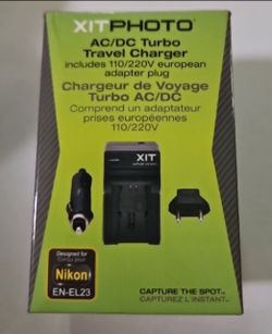 XITPHOTO AC/DC Turbo Travel Charger w/110/220V European Adapter Plug Canon NB-6L