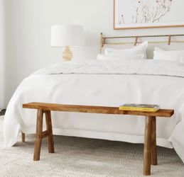 Santorini Solid Wood Bench