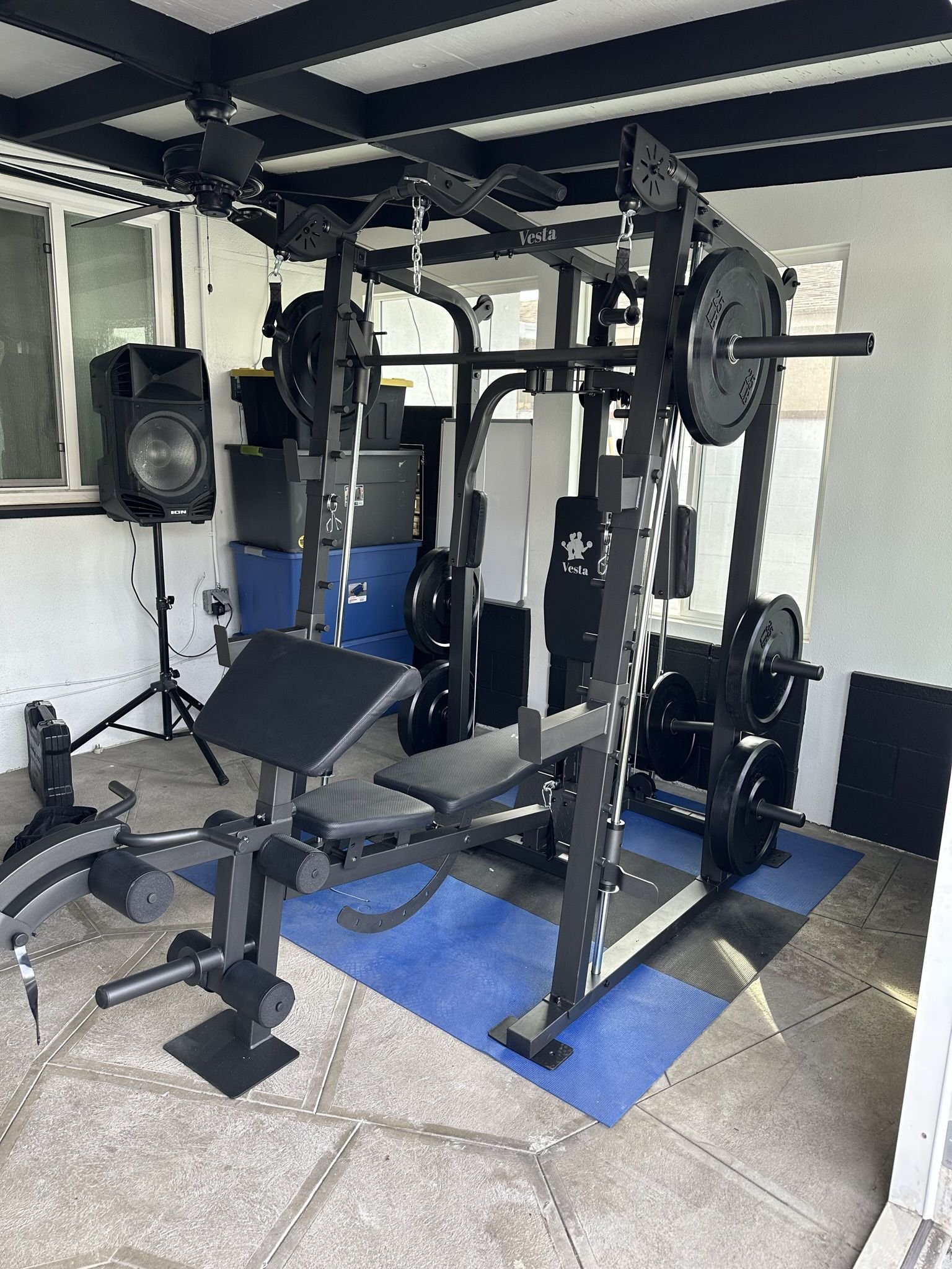 Smith Machine SM2001/FID Adj Bench/Gym Equipment/Fitness/Squat Rack/‼️⭕️WEIGHTS AND BARBELL SOLD INDIVIDUALLY ⭕️‼️FREE DELIVERY🚚