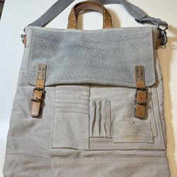 DIESEL CANVAS AND SUEDE BAG