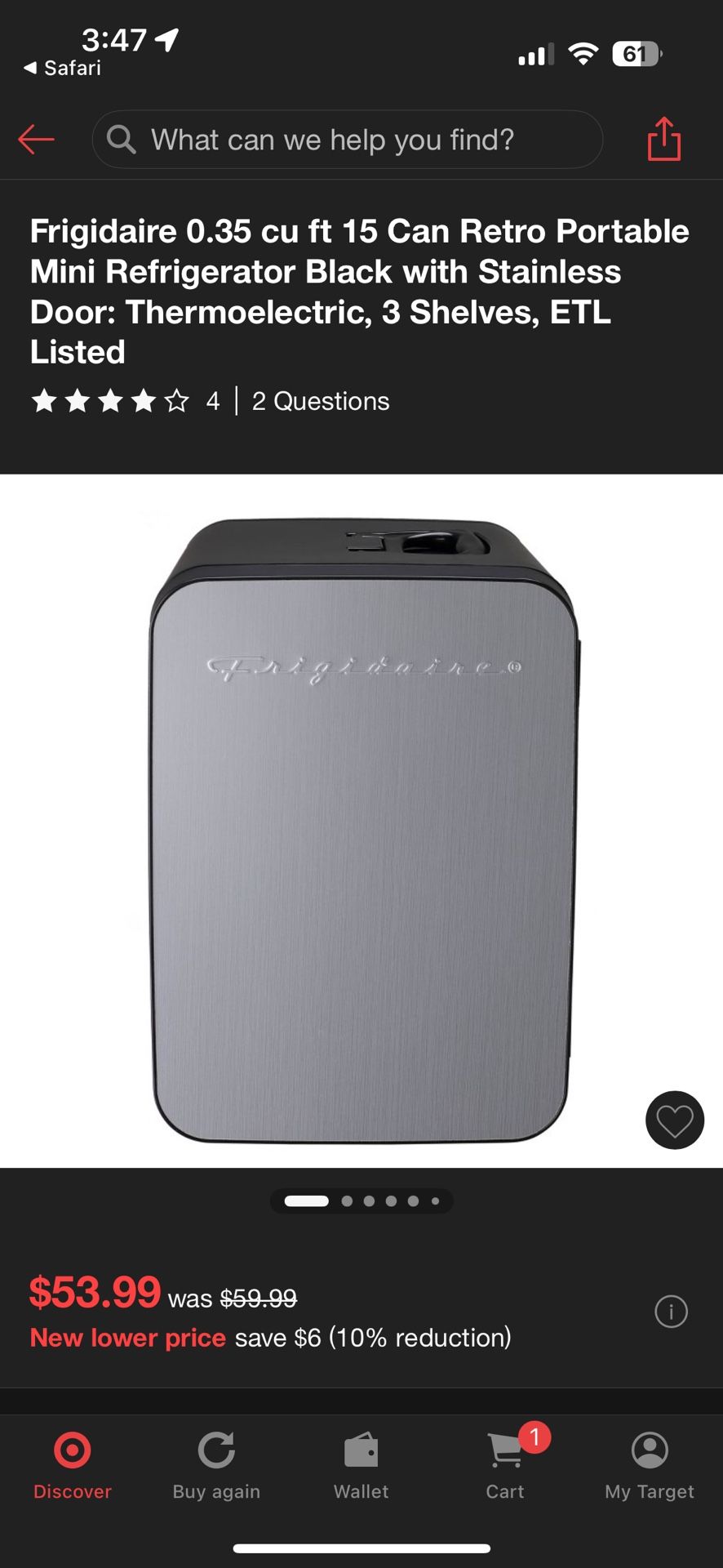 Frigidaire mini Portable refrigerator