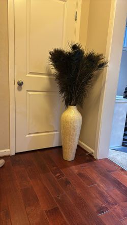 Base With Peacock Feather