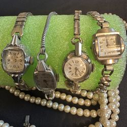 Group Of Vintage Ladies Watches. 