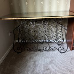Wrought Iron Wine Rack / Storage Table