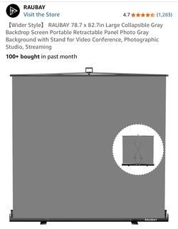 Retractable Gray Backdrop
