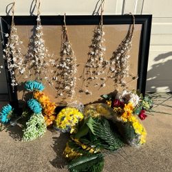 Greenery And Silk Flowers