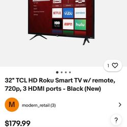 32 Inches 720 P 720 Resolution Heidi TCL Roku Tv
