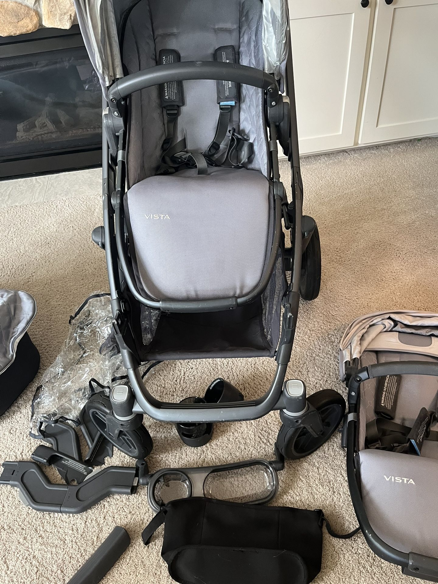 UPPAbaby Double Stroller And Bassinet
