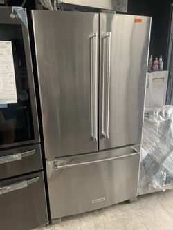 Kitchen aid French door in stainless steel counter depth used