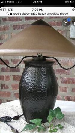 2 Robert Abbey Glass Shade Lamp set