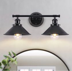 Brand New 2 light Farmhouse, Industrial bathroom light fixture