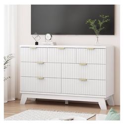 BRAND NEW White Modern Dresser/TV Stand/Organizer