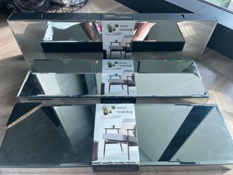 3 Mirrored floating shelves BRAND NEW