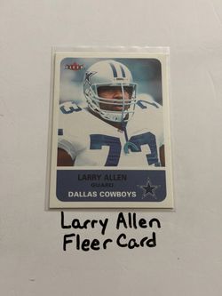 Larry Allen Dallas Cowboys Hall of Fame Guard Fleer Card.