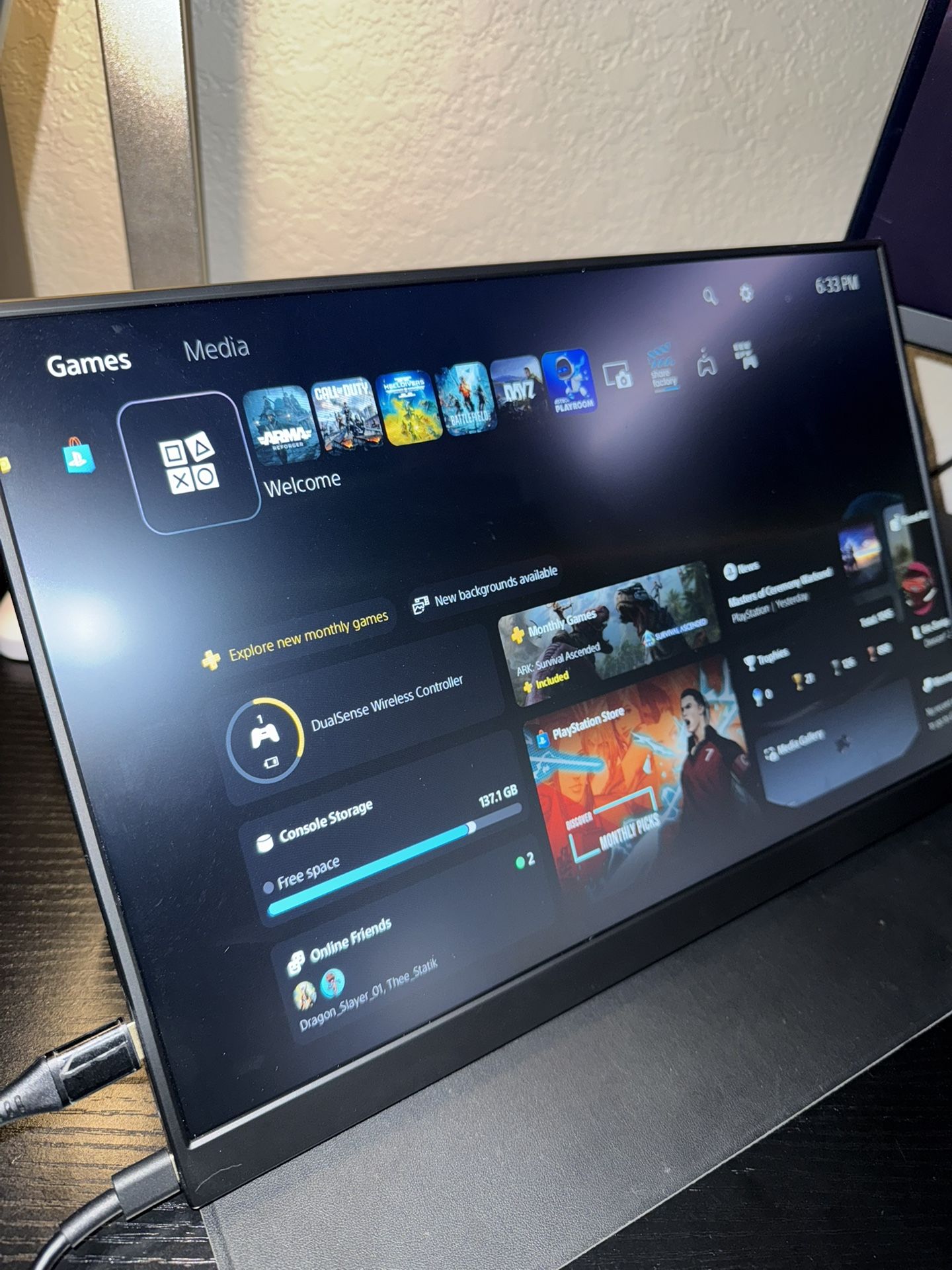165Hz Portable Gaming Monitor, 16" 1920x1200 500 Nits Laptop Monitor