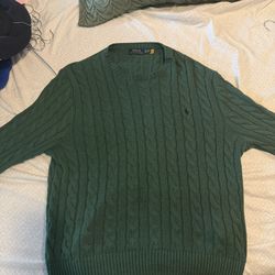 Green Cable Knit Sweater 