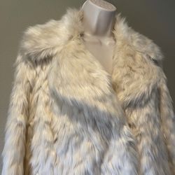 Nordstrom Faux Fur Coat Off White