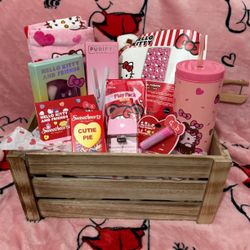 hello kitty valentine’s day basket 