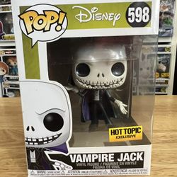 VAULTED EXC METALLIC Vampire Jack Skellington Funko Pop #598 Christmas Disney
