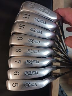 Golf Clubs Honma 2-Star Twin Marks AP-502 Iron Set Regular-Flex Titanium Standard Golf Pride Grips Right-Handed