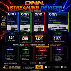 Firestick / Onn TV Streaming Devices - Google TV