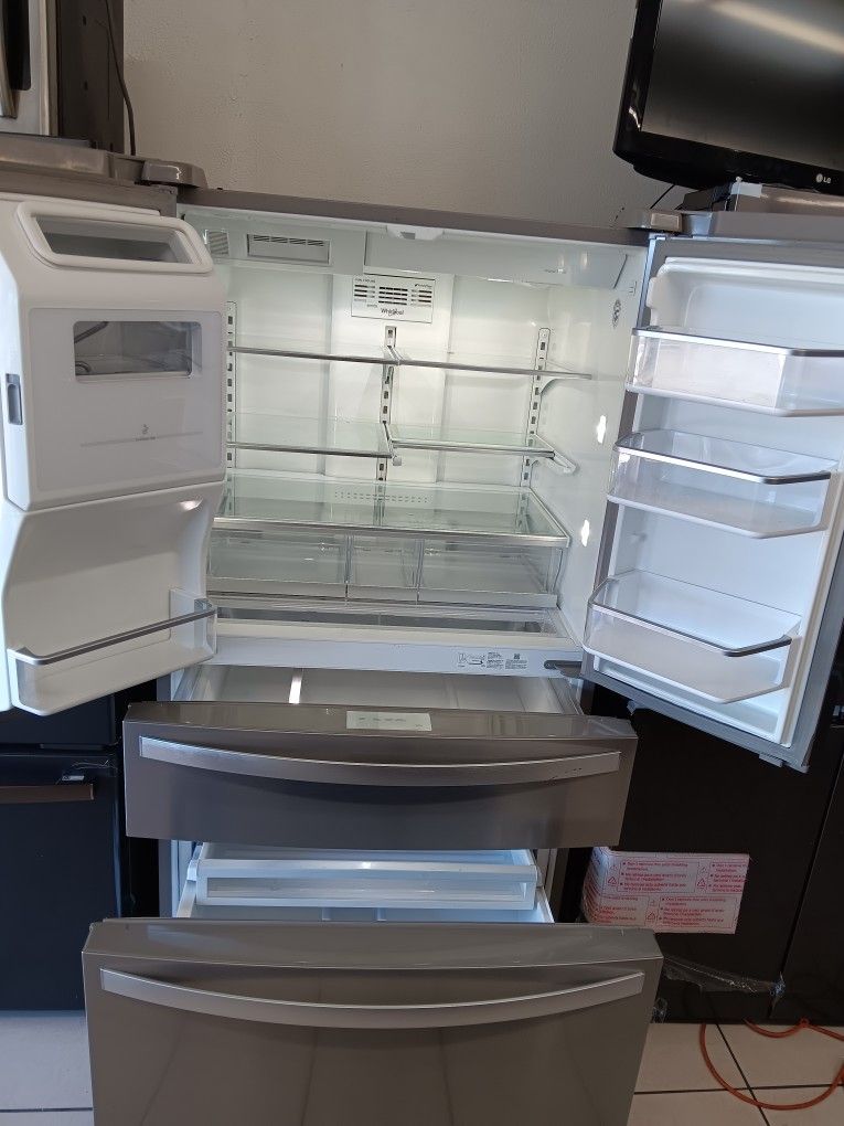 4-door refrigerator 36 wide by 70 high by 29 deep Whirlpool brand