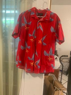 No Boundaries Men’s XL Red Hawaiian Tropical Shirt