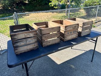 Vintage wooden apple crates