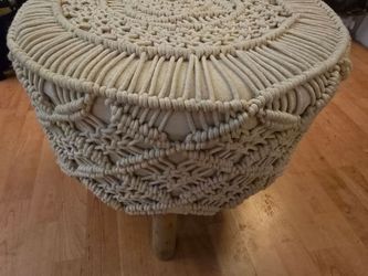 Macrame Braid Ottoman