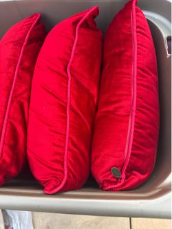 Red pillows