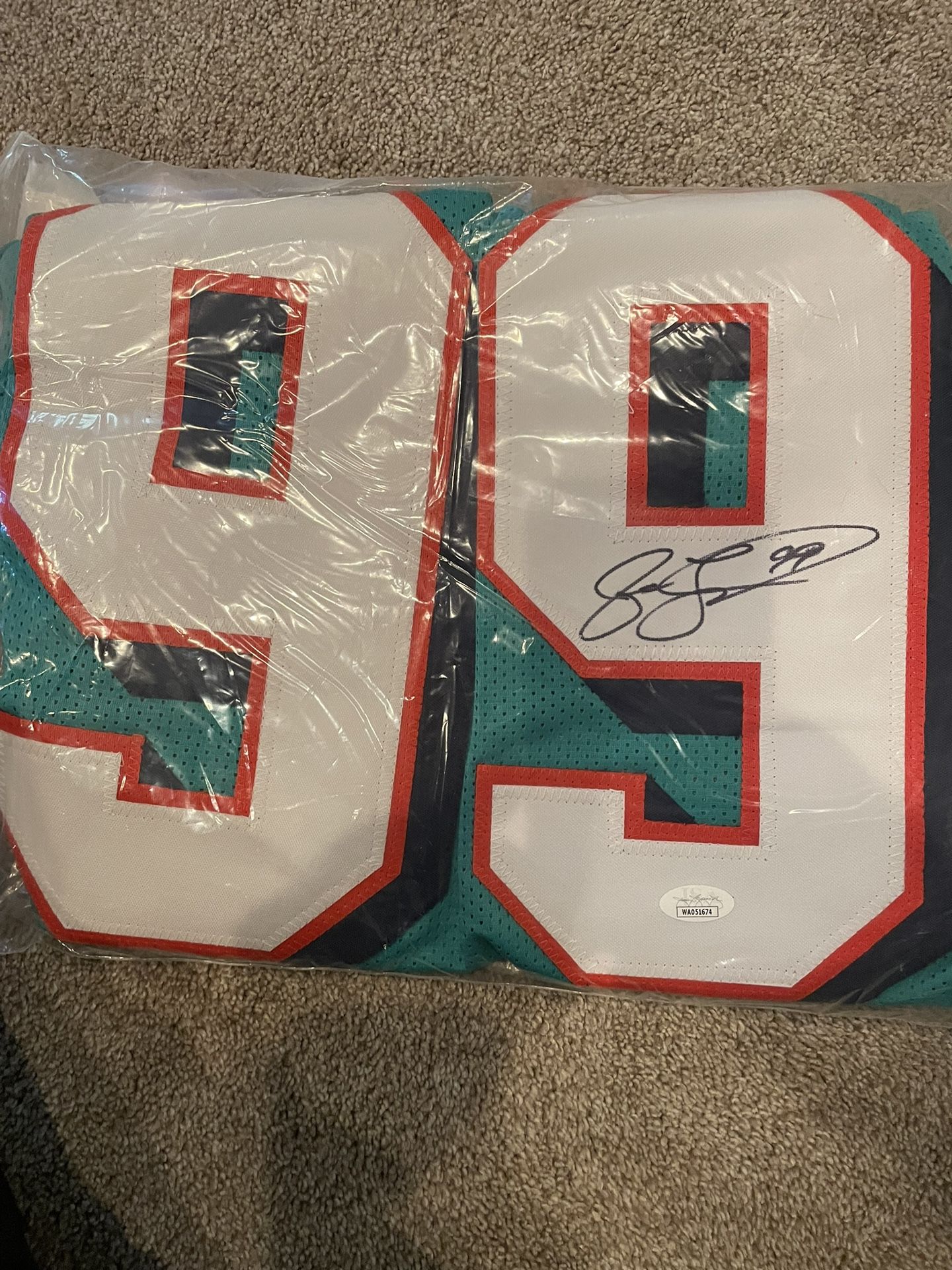 Jason Taylor Autographed Jersey