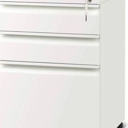DEVAISE - 3-Drawer Mobile File Cabinet with Lock