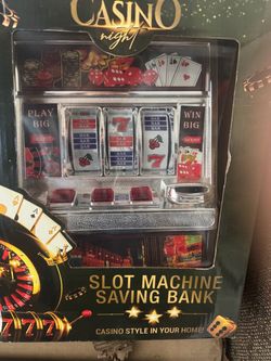Casino slot machine piggy bank