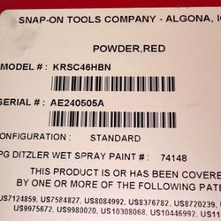 Snap on tool box
