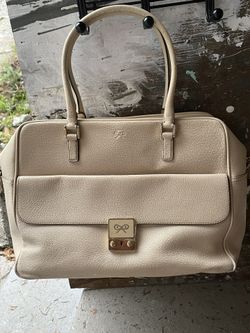 Anya Hindmarch Car 2Way Shoulder Bag Light Beige