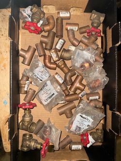 Copper Pipe Fittings Lot – Tees, Elbows, Couplings